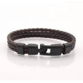 2017 Hot Selling Stainless Steel Leather Men Bracelet